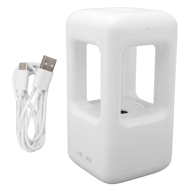 Humidificador de gotas de agua antigravedad sin ruido Humidificadores de atomización ultrasónicos de 500 ml Humidificador USB blanco para dormitorio