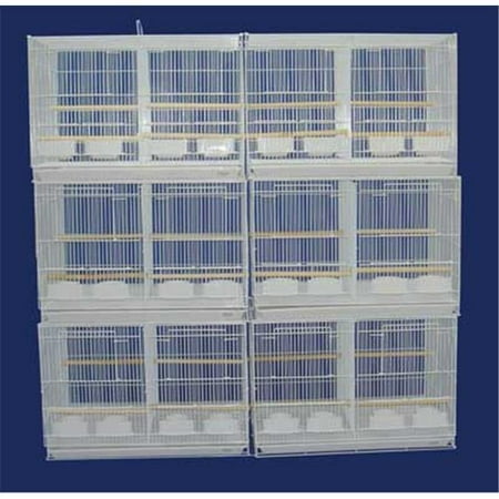 UPC: 0833775000698 | YML 6x2434WHT Lot of Six Small Bird Breeding Cages with Divider
