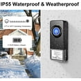 thumbnail image 3 of Bitiwend Electric Wireless Doorbell Kit, 58 Melodies, 1 Push Button, Plug-in 2 Receivers, Black, 3 of 10