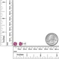 thumbnail image 4 of Gem Stone King 925 Sterling Silver Pink Round Moissanite Stud Earrings for Women Men (2.40 Cttw, Round 7MM), 4 of 5