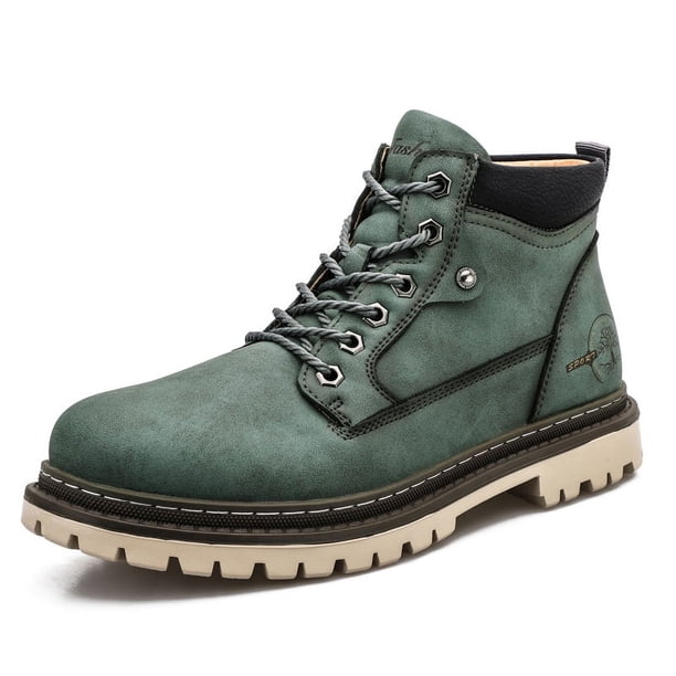 Botas Martin de otoño e invierno de gran tamaño, botas de cuero para hombre, botas británicas, botas de trabajo informales para hombre, botas altas