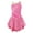 Pink, variant on Haitryli Kids Girls Rhinestone Color Block Figure Ice Skating Dress Sleeveless Ballet Dancewear Light Coffee 14