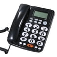 thumbnail image 2 of Teléfono de Teléfono fijo con cable de escritorio de Oficina Con Botones Grandes Llamadas Manos Libres Brillo de Pantalla Ajustable Blackus Línea Telefónica, 2 of 7