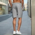 thumbnail image 4 of Plus Size Shorts for Mens Ice Silk Bermuda Shorts Lace-Up Elastic Waist Sweatpants Hybrid Quick Dry Chino Shorts Comfort Casual Shorts Beach Gym Workout Running Casual Shorts with Pockets, 4 of 5