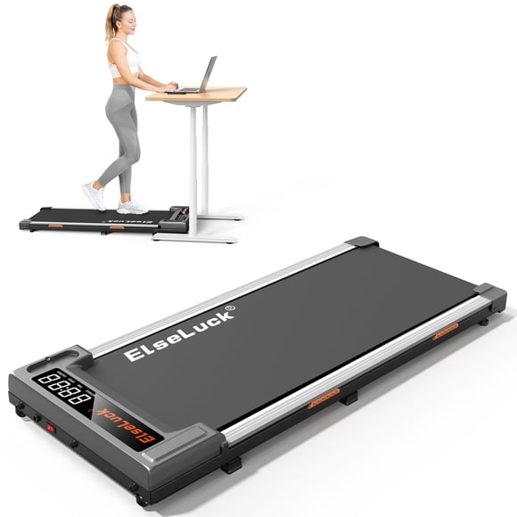 TOYTEXX Under Desk Walking Pad Treadmill, 2.5HP Quiet Portable Treadmill with Remote Control and LED Display, 0.6–3.8 MPH, 265 lb Capacity, Slim Compact Design for Home Office