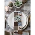 thumbnail image 2 of Blue Checkered Cabin Cloth Napkins Set of 8 Reusable Dinner Napkins, Farmhouse Forest Brown Buffalo Plaid Cocktail Napkin Washable Table Napkins for Wedding/Holiday Party/Baby Shower 20"x20", 2 of 7
