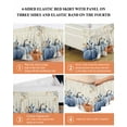 thumbnail image 6 of Orange Blue Bed Skirt California King Size 16in Drop, Fall Pumpkin Eucalyptus Leaf Retro Thanksgiving Wrap Around Dust Ruffle Bedskirts, Wrinkle&Fade Resistant Easy Fit Bedskirt with Elastic, 6 of 8