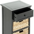 thumbnail image 4 of SAFAVIEH Carrie 1 Drawer Storage Side Table with 2 Baskets, Distressed Black, 4 of 5