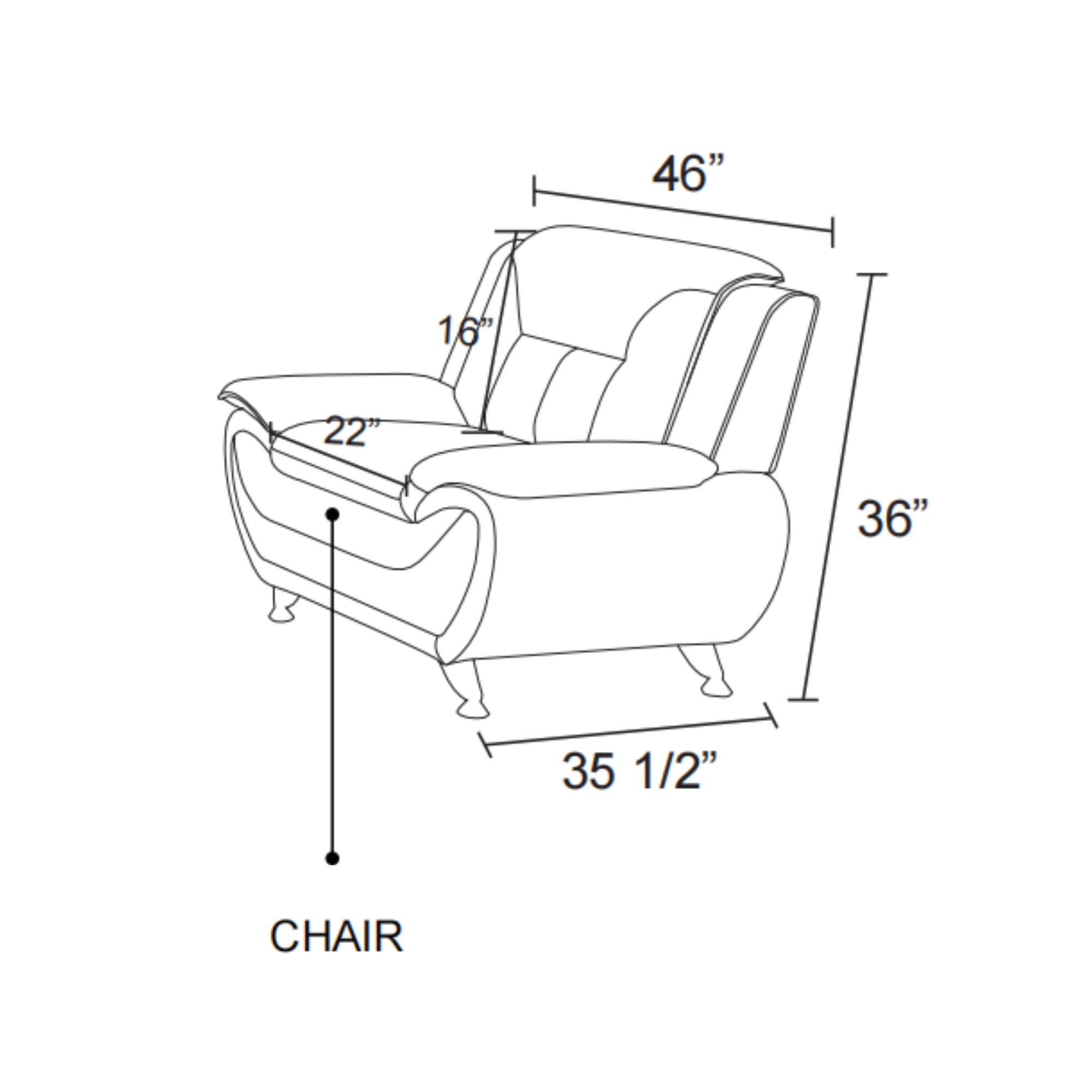 Trumanpick Leather Single Sofa Chair, Modern Comfy Sofa Couch for Living Room, Bedroom, Brown