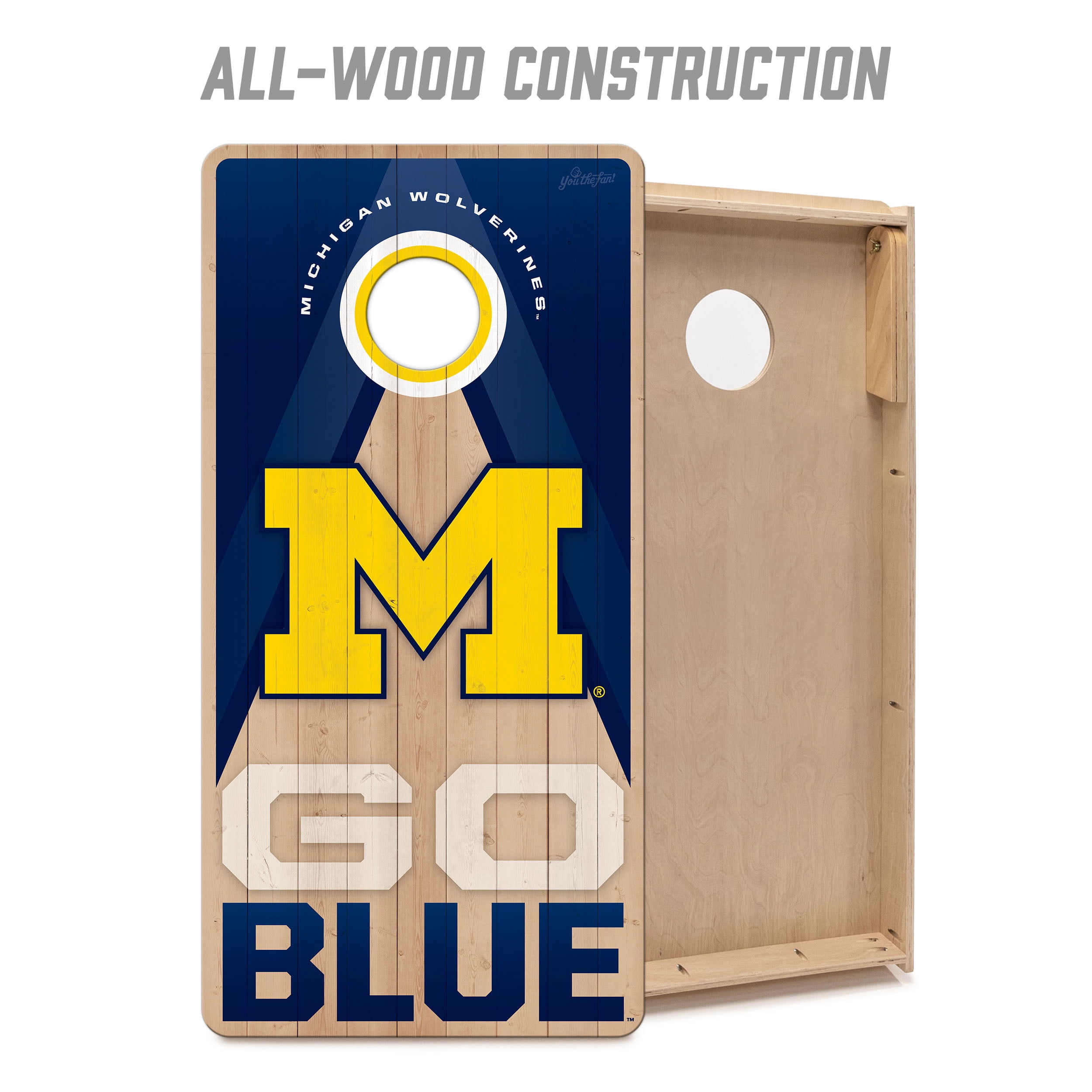 YouTheFan NCAA Michigan Wolverines 2x4 Slogan Series Cornhole