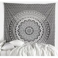 thumbnail image 2 of Black Grey Ombre Poster Tapestry Mandala Art Hippie Wall Hanging Bohemian Bedspread Tapestries 30"x40", 2 of 6