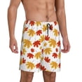 thumbnail image 2 of Naloa Maple Leaf Men's Short Pajama Pants, Pj Shorts, Lounge Comfort Shorts-4X-Large, 2 of 6