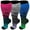 Assorted, variant on UNEEI  3 Pairs Wide Calf Compression Socks for Women and Men,Plus Size Knee High Support Stockings for Circulation,Nurses,Travel and Daily Wear,Size 2XL