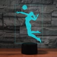 thumbnail image 5 of YSTIAN 3D Play Volleyball Remote Control 16 Color Night Lights Illusion Acrylic LED Table Bedside Lamp Children Bedroom Desk Decor Birthday Gifts Toy for Kids, 5 of 8