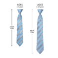 thumbnail image 4 of 3pcs Boys Pre-Tied Neckties & Pocket Square Set Adjustable Neck Strap Tie for Kids School, 4 of 7