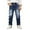 v#157Blue409, variant on Rggeeun Baby Boys Pants Distressed Denim Ankle Length Patch Detail Straight Leg Slim Fit Elastic Waist Button Zipper Closure With Pockets For Summer Play Sports Casual Trousers,Blue,4-5 Years