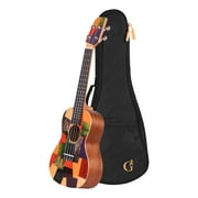 G 23 Inch Acoustic Concert Ukulele Wooden Ukelele Colorful Spruce Topboard with 10mm Padding Uke Bag Musical Gift for Boys Grils