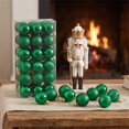 thumbnail image 6 of Neoargh 36 Pack 1.18‑Inch Hanging Christmas Baubles Set, Plastic Ornaments for Xmas Tree Decor, Army Green, 6 of 6