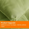 thumbnail image 4 of Sage Green Full Size Comforter Set - 7 Pieces, Bed in a Bag Bedding Sets with All Season Soft Quilted Warm Fluffy Reversible Comforter,Flat Sheet,Fitted Sheet,2 Pillow Shams,2 Pillowcases, 4 of 11