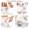 thumbnail image 5 of FORMRS Mens Swim Trunks Mesh Liner Quick Dry Casual Beach Board Shorts with Pockets, Sizes S-2XL, Ice Cream Pattern, 5 of 9