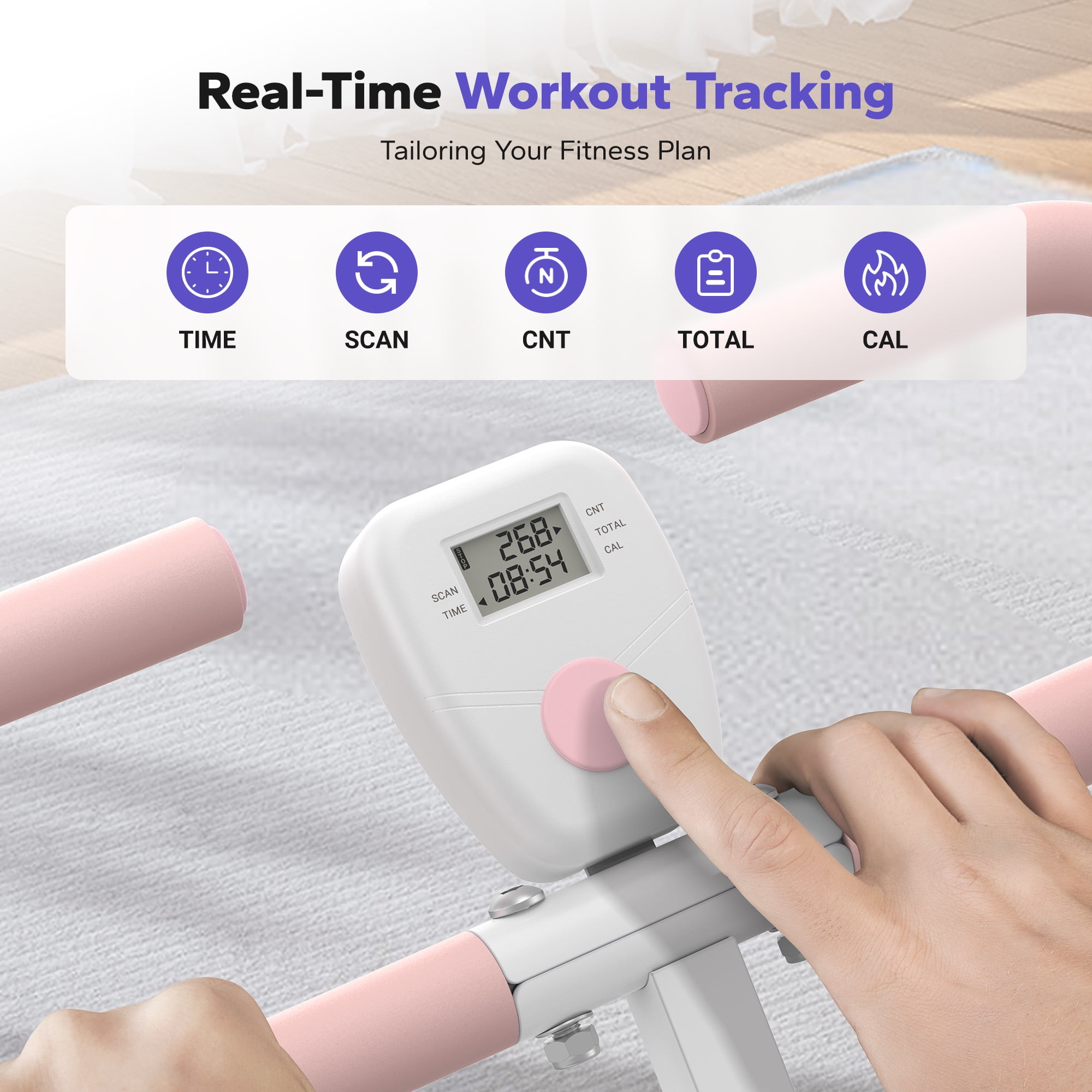 MERACH Squat Assist Trainer Foldable Squat Rider Machine for Glutes and Quads with 3 Tension Bands