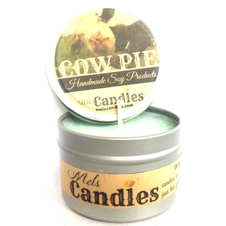 Cow Pie - Fresh Cut Grass - 4 ounce All Natural Soy Candle Tin - Handmade in Rolla