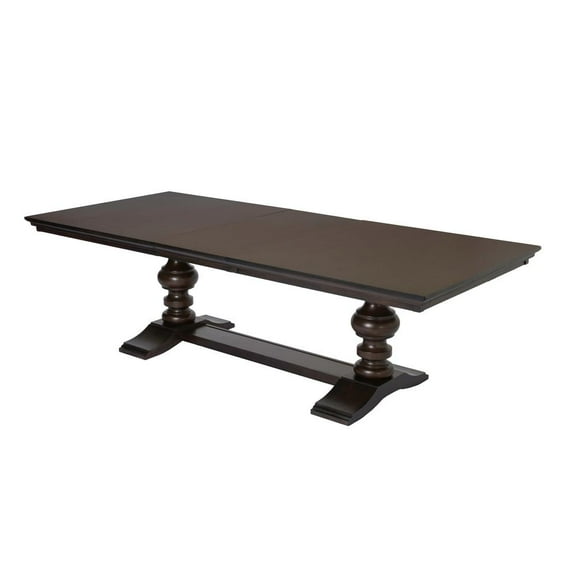 Cappuccino Wood Extendable Dining Table with 24" Removeable Leaf
