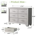 thumbnail image 2 of 6 Drawers Dresser for Bedroom,Modern Organizer Storage Cabinet with Metal Handle,Chest of Drawers for Living Room Closet Hallway Nursery, 2 of 8