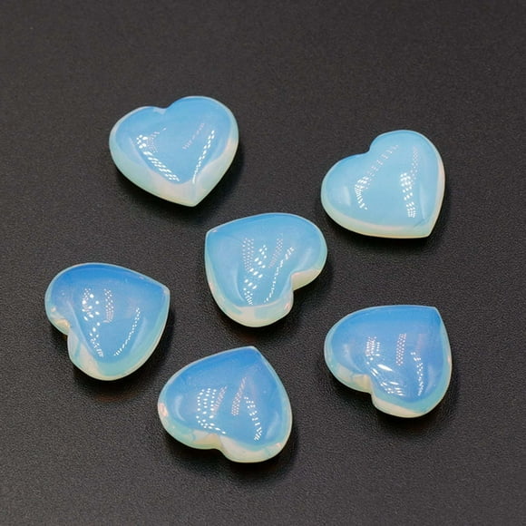 Dvkptbk Crystal Stone Natural Crystal Agate Stone 20mm Heart-Shaped Small Ornament without Holes Bare Stone DIY Decoration Home Decor