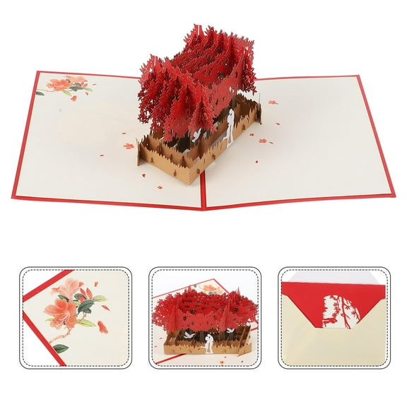 LULULION Valentines Day Bouquet 3D Card with Bird Design for Party and Greetings