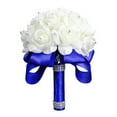 thumbnail image 3 of KALLORY 1Pc Artificial Flower Bouquet Bridal Flowers for Wedding Dark Blue Foam 11.8x7.1x9.4in, 3 of 8