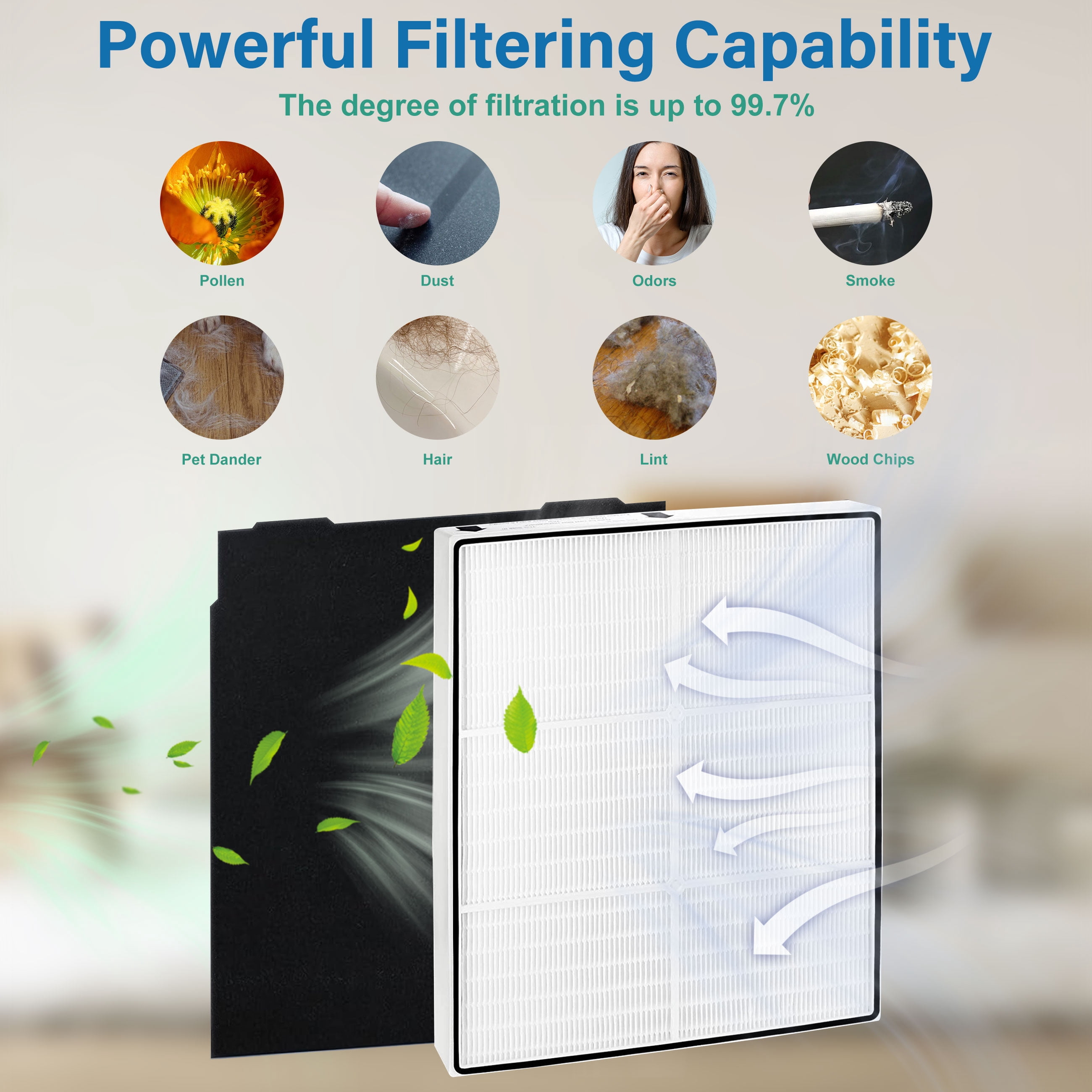 AMI PARTS True HEPA Carbon Filter for Air Purifier AP450 AP510 AP45030K