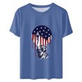 thumbnail image 3 of Camisetas de Manga Corta para las Mujeres, Blusa de Manga Corta de la Moda Del Día de la Independencia Hecha de Poliéster Cómodo para la Primavera Verano, Blusas de Manga Corta para las Mujeres, 3 of 7