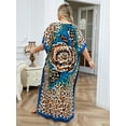 thumbnail image 3 of Edolynsa Plus Size Kaftan Dresses for Women Maxi Beach Dress Bathing Suit Cover up Lightweight Resort Wear Mumu Dress, 3 of 9