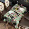 thumbnail image 4 of Rottweiler with Pioneer Flower Rectangle Tablecloth 60"x120",Waterproof Polyester Rectangle Table Cloth, Wipeable Spillproof Polyester Tablecloth for Dining, Camping, Indoor and Outdoor, 4 of 6