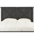 thumbnail image 3 of Benjara Liu Full Storage Bed, Crossed Panel Headboard, Dark Gray Wood, 2 Drawers, 3 of 5