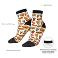 thumbnail image 4 of Bingfone Hot Dog Burger Design Patterned Men's Women's Casual Cotton Socks, 4 of 5