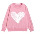 thumbnail image 4 of Mercatoo Teen Girls Oversized Pullover Sweatshirts Cute Heart Graphic Crew Neck Sweatshirts Kids Cotton Loose Long Sleeve Sweater, 4 of 7