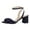 Navy, variant on XYD Women Block Mid Heels Sandals Almond Open Toe Adjustable Buckle Ankle Strap Pumps Classic Wedding Shoes Size 11 Silver