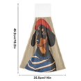 thumbnail image 6 of Yayeee Kitchen Hanging Hand Towels Set of 2 with Loop Bathroom Absorbent Tie Towel, Dog Artist, 6 of 7