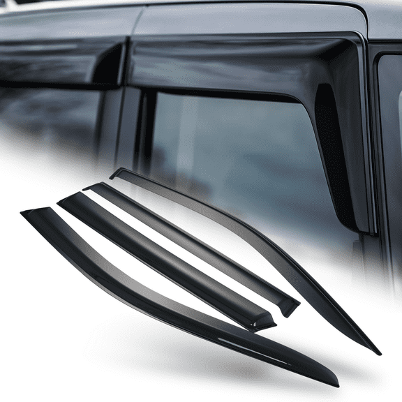 M-AUTO Set of 4 Tape-On Window Visor Shade Smoke Vent Rain Wind Deflector for 2017-2022 Jeep Compass