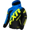 FXR Youth CX Snowmobile Jacket HydrX F.A.S.T. Thermal Blue Fade Black Hi-Vis - 12 220411-4110-12