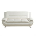 thumbnail image 4 of Aukfa 3 Piece Sofa Set - 79" Upholstered 3 Seat Sofa Couch for Living Room Bedroom, Leather, White, 4 of 10