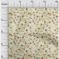 thumbnail image 1 of oneOone Cotton Poplin Twill Cream Fabric Flower & Leaves Watercolor Sewing Craft Projects Fabric Prints By Yard 56 Inch Wide, 1 of 4