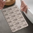 thumbnail image 2 of Boho Brown Damask Ethnic Pattern Bathroom Rugs Mat,Non Slip Microfiber Bathroom Rug,Rubber Backing,Soft Bathroom Mats for Bathroom Floor,Tub and Shower,20x32in(50x80cm), 2 of 5