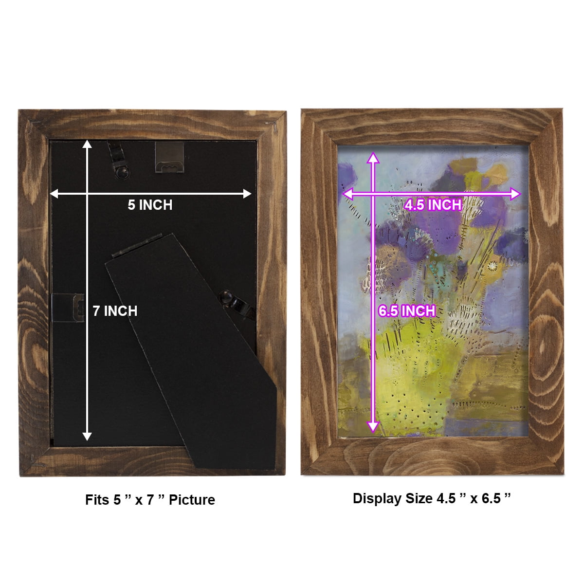 Blumen I -Framed Print w/glass-Walnut