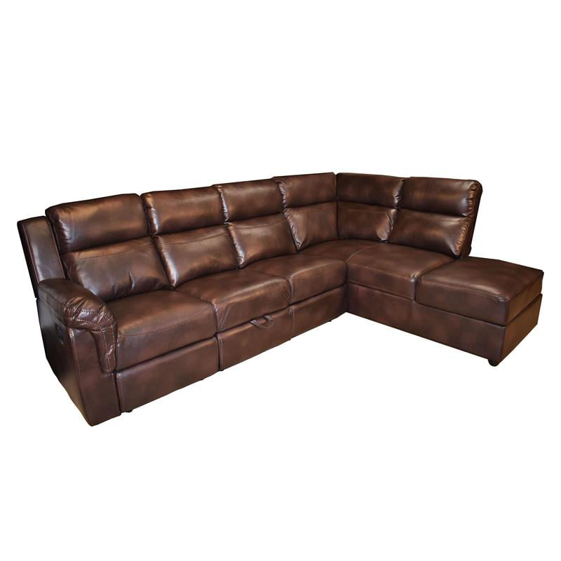 Galaxy Home Xavier Faux Leather L Shape, L Shaped Leather Sofa With Recliner