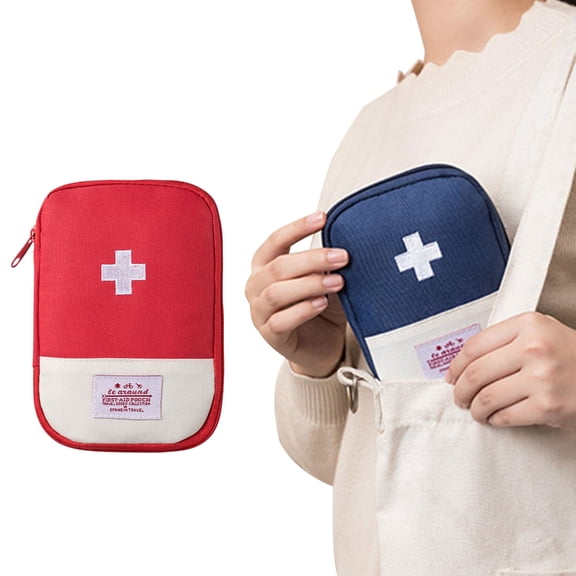 2 Pack Travel Empty First Aids Pouch Portable Empty Aid Medical Bag, Empty Medicine Carry Bag Emergency Kits Storage Bag