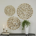thumbnail image 3 of DecMode Gold Metal Abstract Wall Decor with Cutout Design (3 Count), 3 of 12