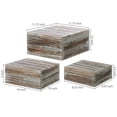 thumbnail image 2 of MyGift Torched Brown Wood Stackable Display Cake Stand, Dessert Box Riser, Set of 3, 2 of 6